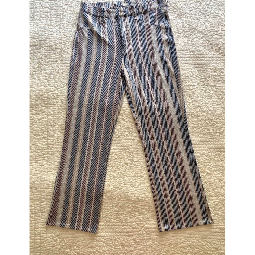 American Eagle Outfitters Boho Striped High Waisted Straight Leg Pants Womens 8